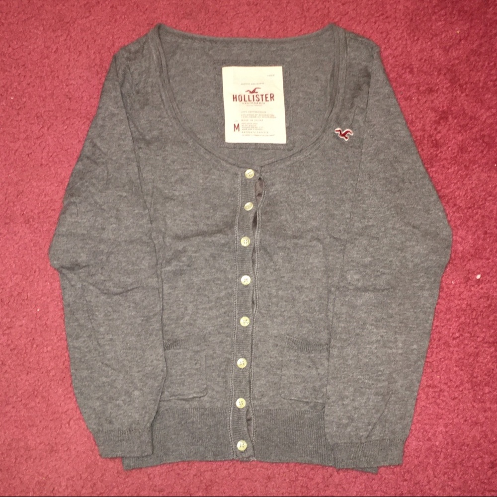 Hollister 3/4 Length button up cardigan sweater